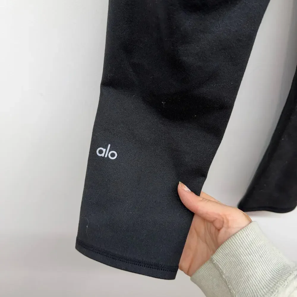 ALO Yoga Black Crop Leggings XS